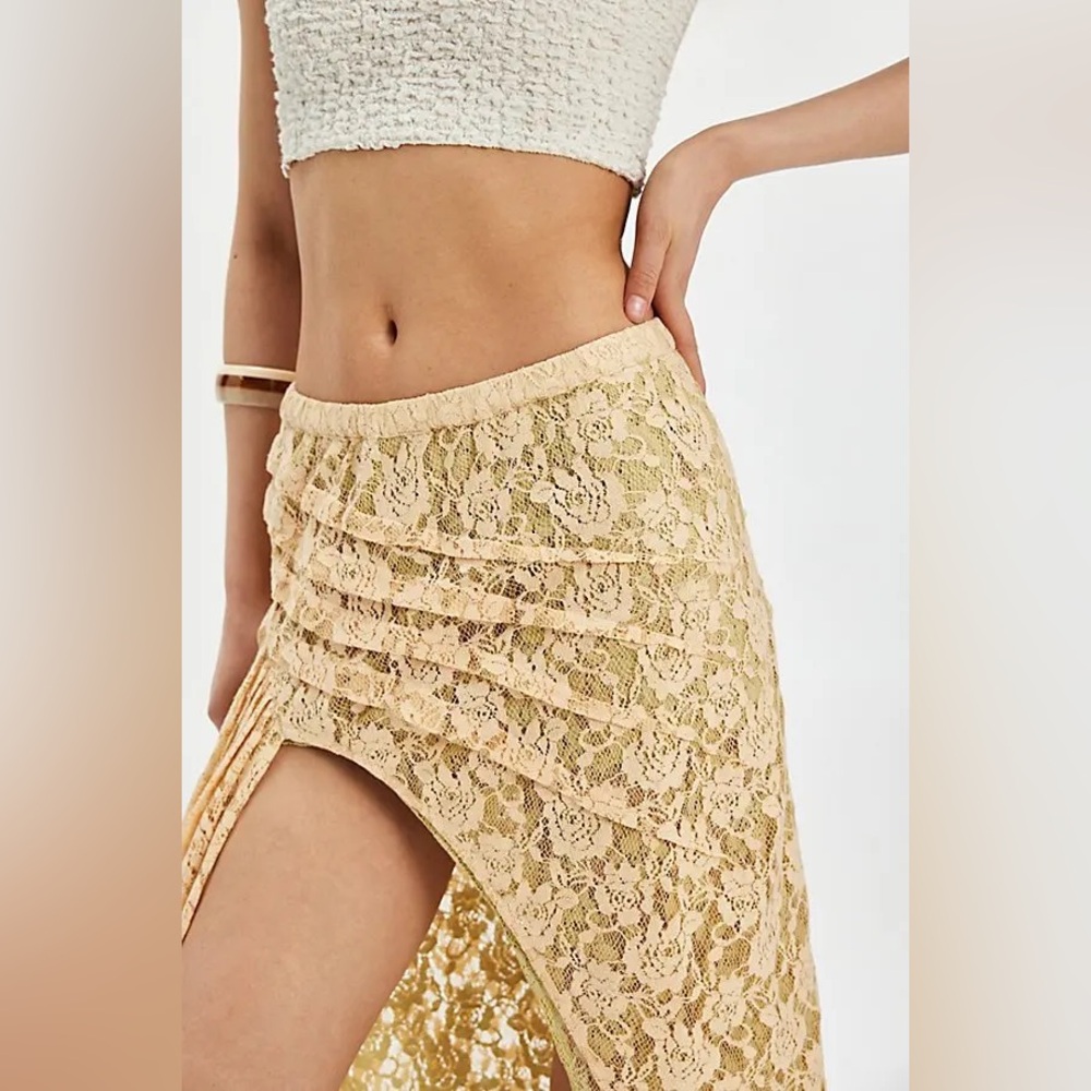 Free People One Solene lace high low skirt sz.M - Picture 2 of 16